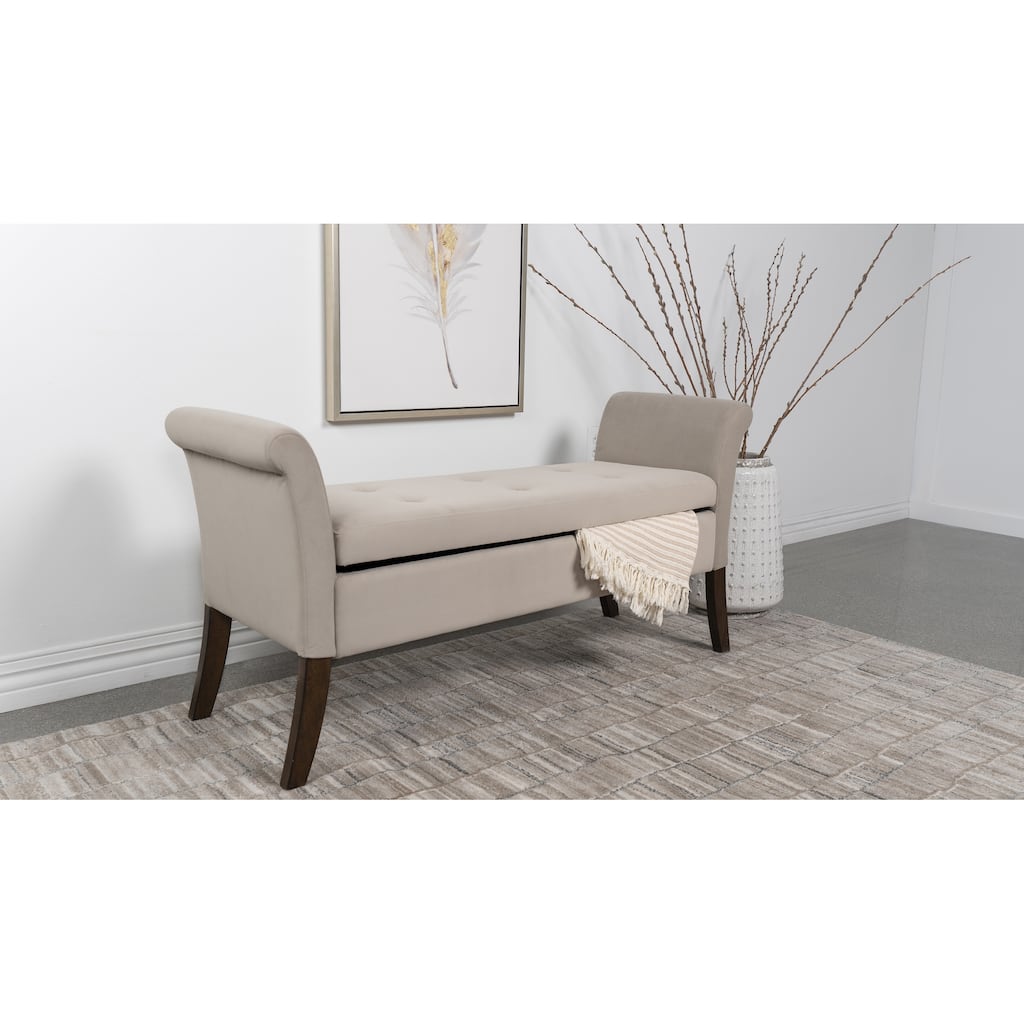 Morro Flared Arms Upholestered Bench