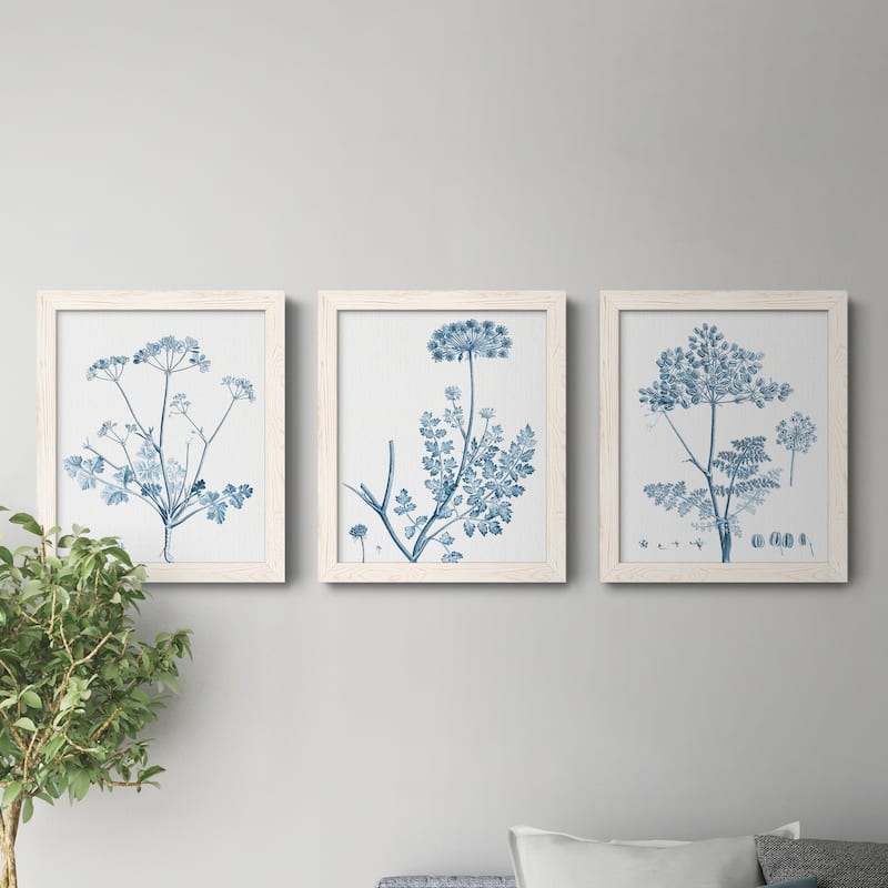 Antique Botanical in Blue IV-Premium Framed Canvas - Ready to Hang - Multi-Color