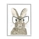 preview thumbnail 1 of 6, Stupell Baby Bunny with Large Glasses Children's Woodland Animal Framed Wall Art - White 11 x 14 - White