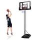 preview thumbnail 4 of 8, Height Adjustable Portable Shatterproof Backboard Basketball Hoop with 2 Nets - 39" x 26" x 10'