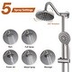 preview thumbnail 4 of 23, Wall Mounted Shower Faucet With Handheld Shower 6 Inch Rain Shower Head Combo Set Shower System With Slide Bar, NO VALVE