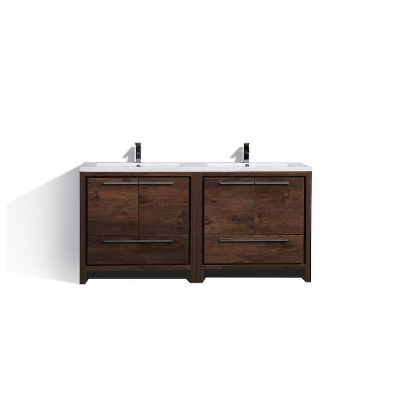Dolce 72 Freestanding Bath Vanity with Dual Basin Reinforced Acrylic Top