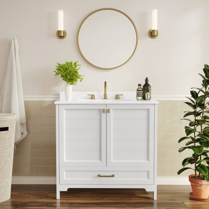 Bathroom Vanity with Undermount Sink, Cabinet, and Drawer