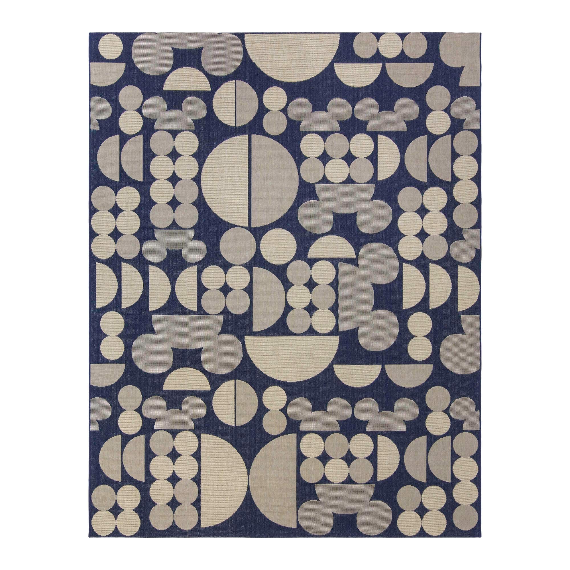 Licensed Disney Mickey Mouse Navy Blue/ Ivory Round Spheres Modern