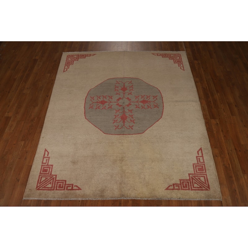 Medallion Gabbeh Oriental Rug Handmade Wool Carpet - 5'7"x 6'6"