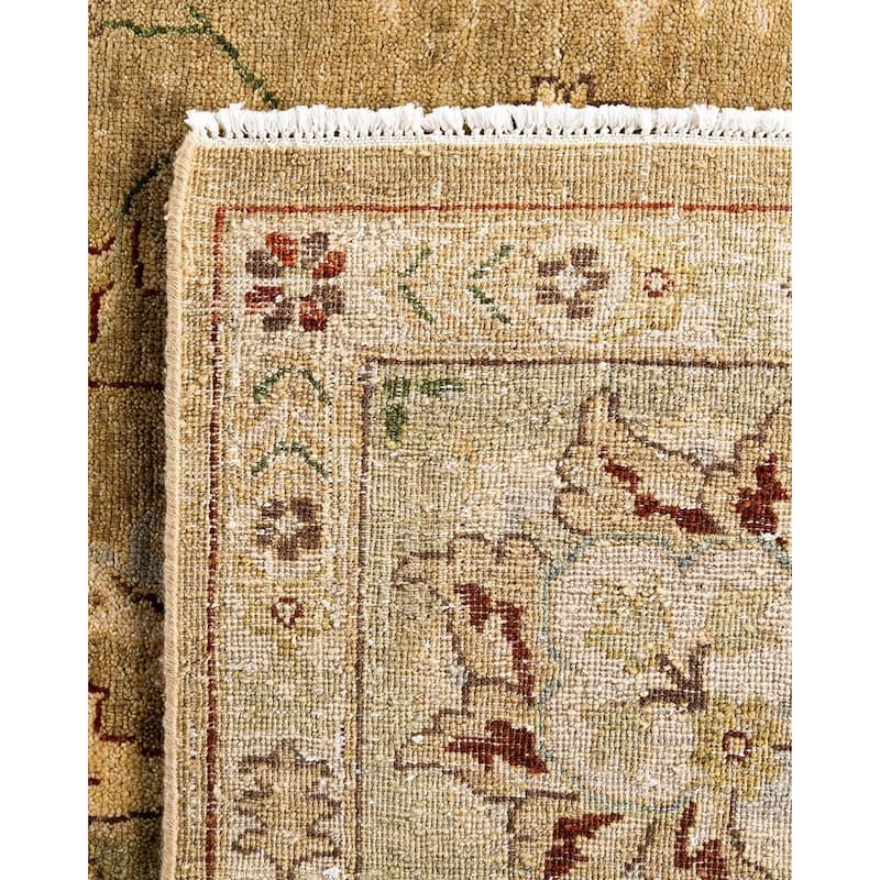 Oushak One-of-a-Kind Hand-Knotted Area Rug, Beige - 9' 2" x 12' 2"