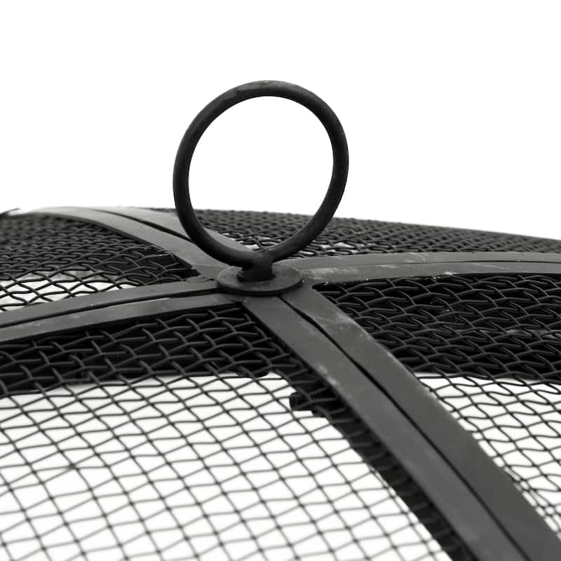 Sunnydaze Round Outdoor Fire Pit Spark Screen - 30" Diameter