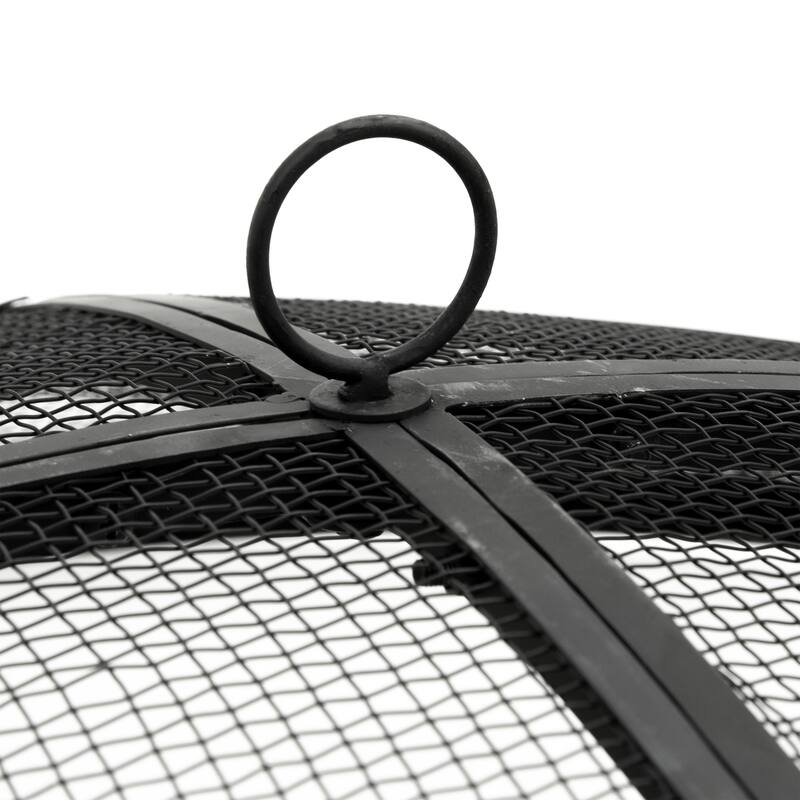 Sunnydaze Round Outdoor Fire Pit Spark Screen - 40" Diameter