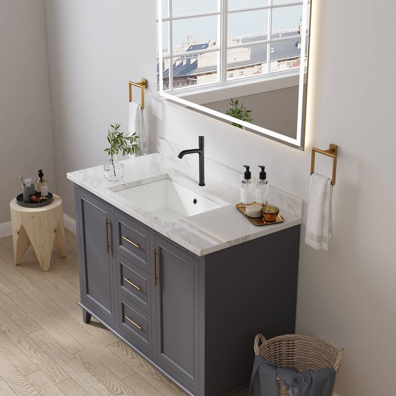 Modern Single Handle Bathroom Vessel Faucet
