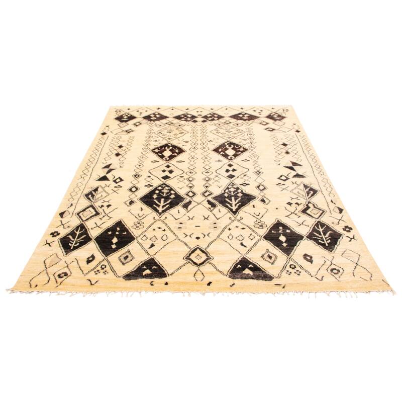 ECARPETGALLERY Hand-knotted Pak Finest Marrakesh Cream Wool Rug - 9'3 x 12'0