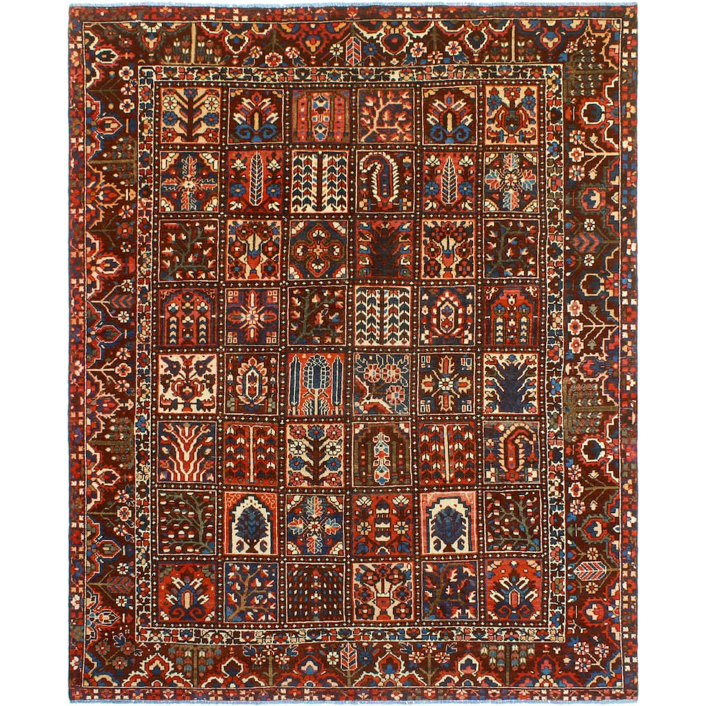 Vintage Distressed Misael Eggplant/Navy Rug - 9'1" x 11'2"