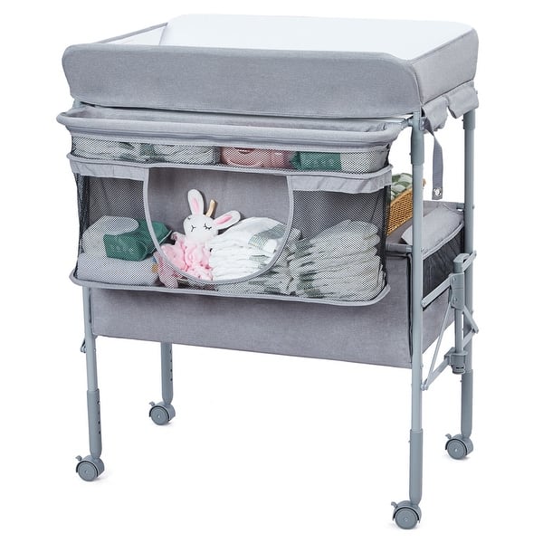 slide 2 of 7, Adjustable Height Diaper Changing Station