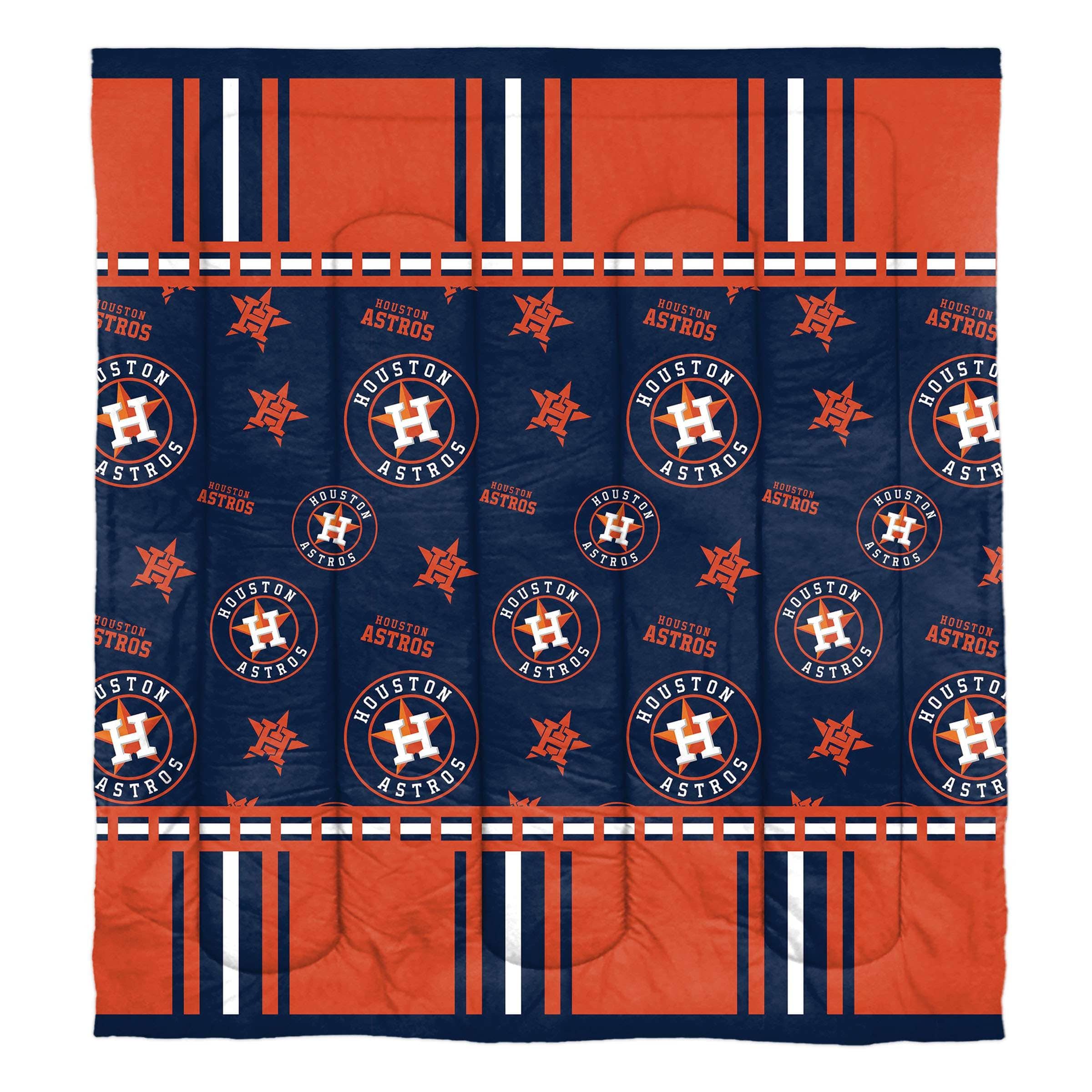 MLB Houston Astros Rotary 5 Piece Full Bed in a Bag Set On Sale Bed