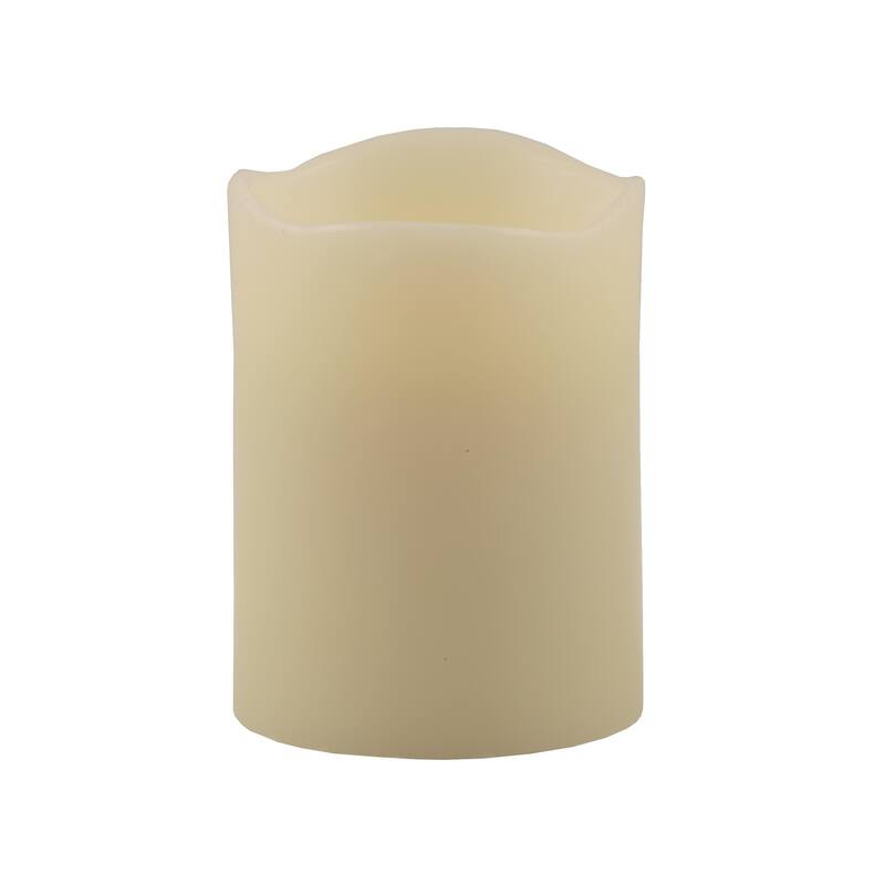 Melted Top Flameless Pillar Candle with Timer