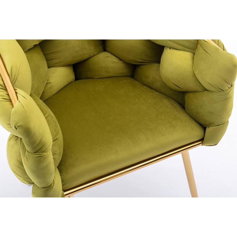 Shubert Glam Velvet Woven Accent Chair (Set of 2) by GDFStudio - 28.70"L x22.20"W x 29.50"H