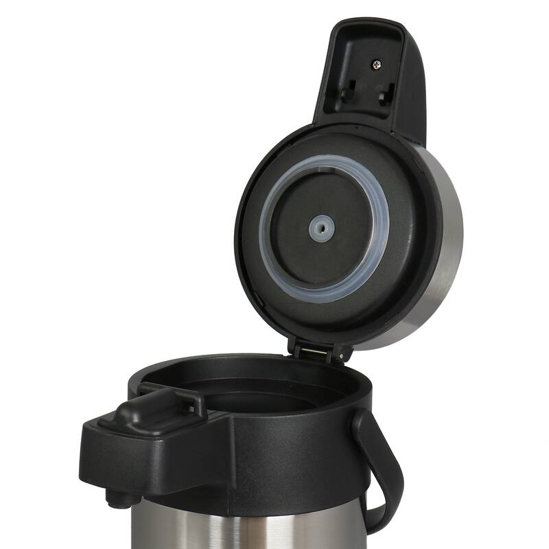 MegaChef 3 Quart Stainless Steel Vacuum Body Pump Cap Air Pot - 3 Liter