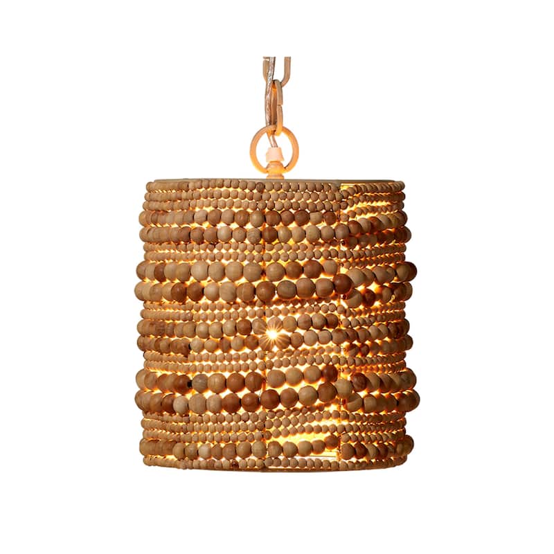 Jamie Young Strand 1-Light Wood Beaded Pendant