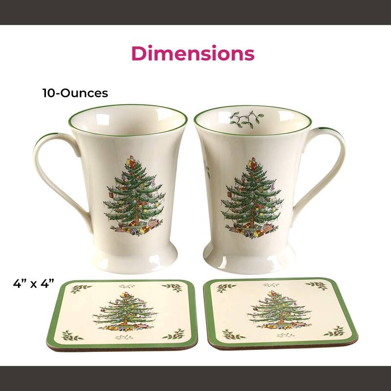 Pimpernel Christmas Tree Mug and Coaster Set