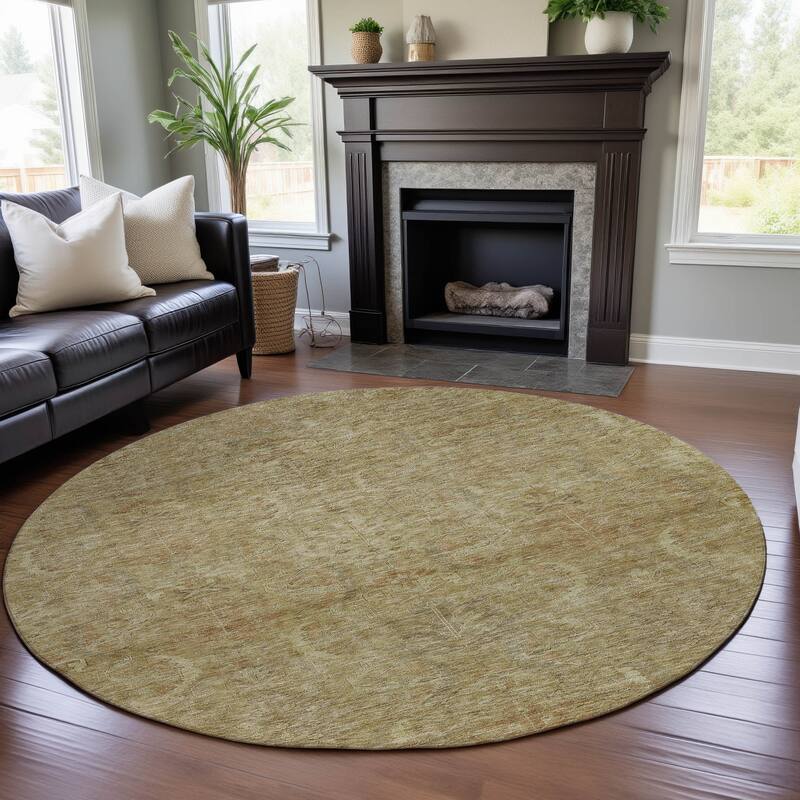 Premium Washable Super Soft Traditional Mayfield Rug - Wheat - 8' x 8'