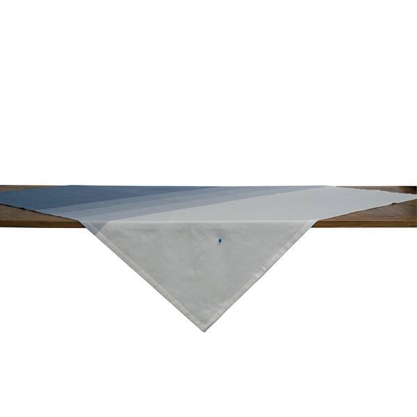 slide 2 of 4, 54" x 54" Sullivan Blue & White Ombre Table Topper