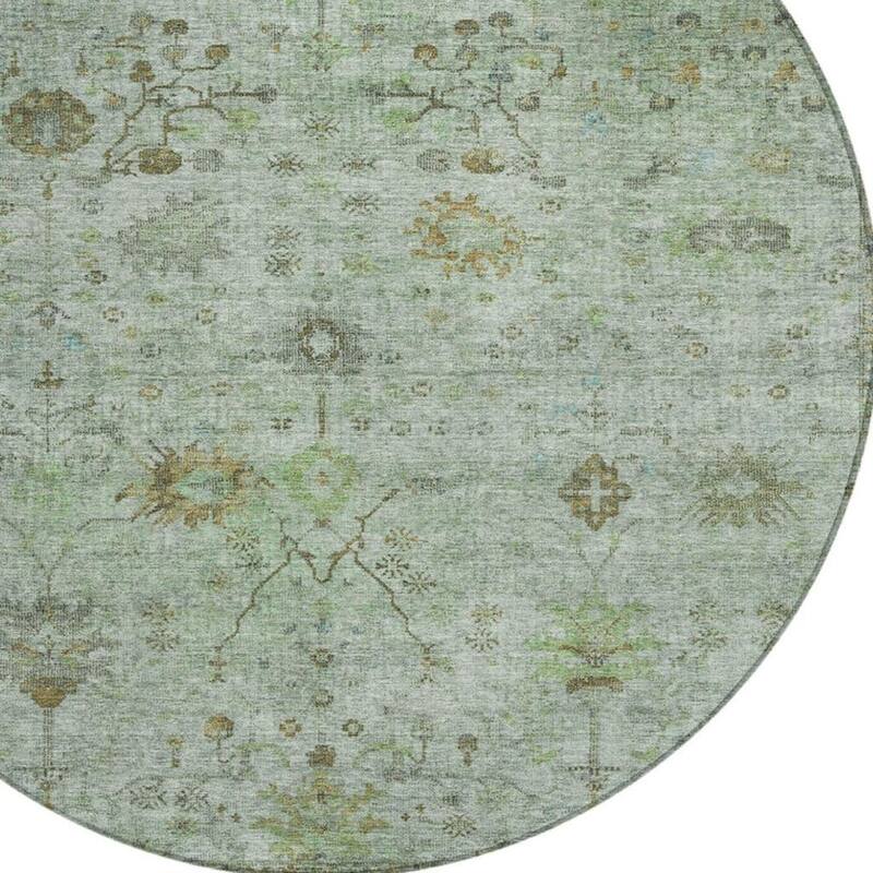 HomeRoots Floral Traditional Rectangle Outdoor Rug