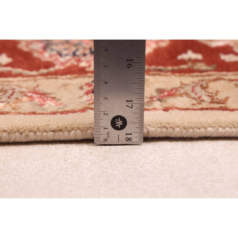 ECARPETGALLERY Hand-knotted Mirzapur Beige Silk, Wool Rug - 5'5 x 7'8