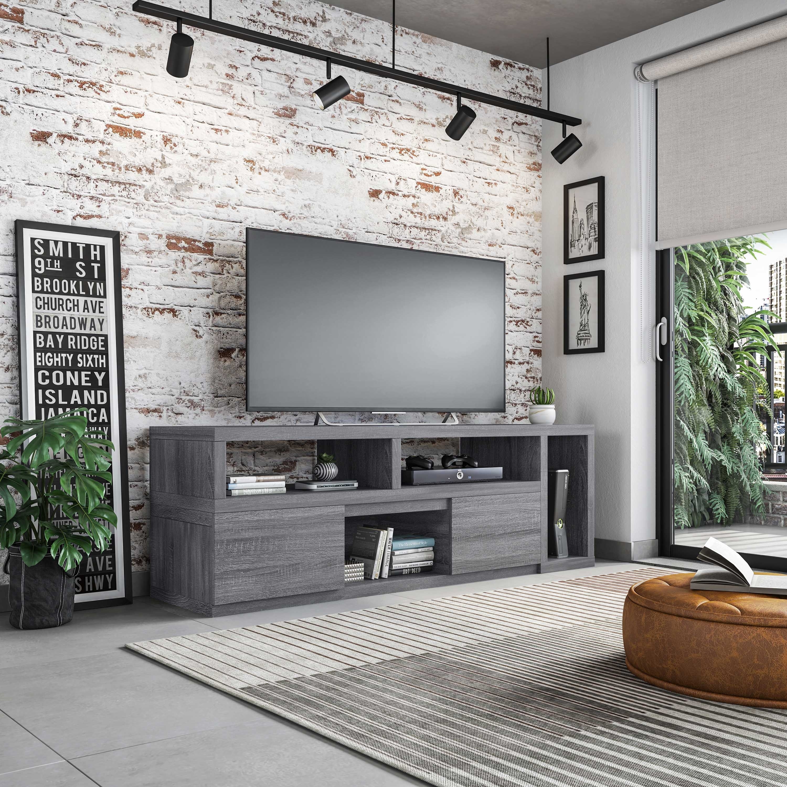 82 inch hot sale entertainment center