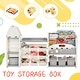 preview thumbnail 3 of 8, Kids Bookshelf Toy Storage Organizer with 17 Bins and 5 Bookshelves, Multi-functional Nursery Organizer