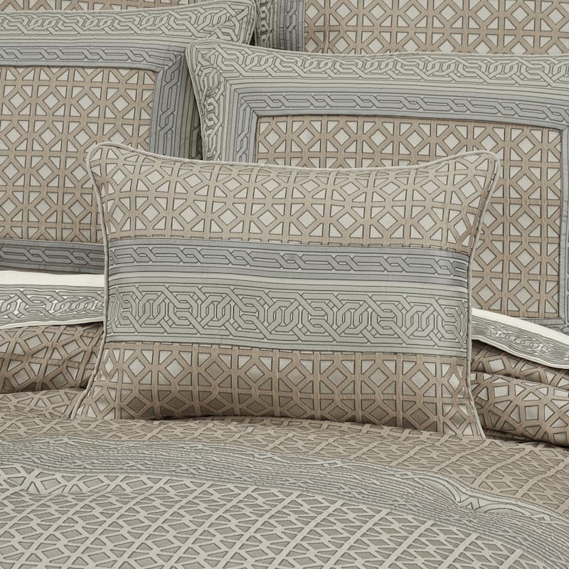 J. Queen New York Alaro Boudoir Decorative Throw Pillow - Accent - Polyester - Spa