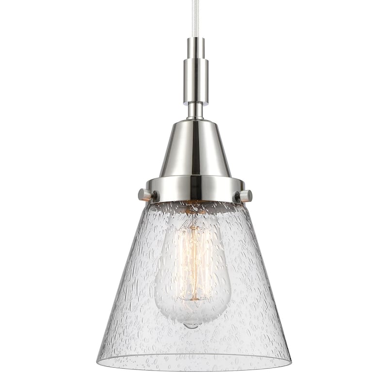 Innovations Lighting 447-1P-G64 Cone 6" Wide Mini Pendant with Clear, - Polished Chrome