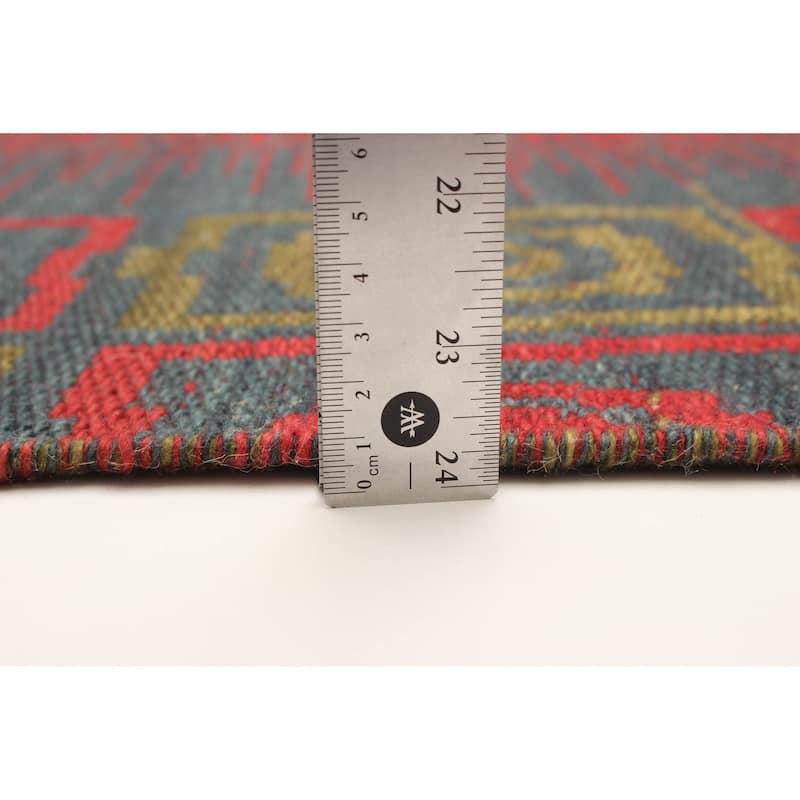 ECARPETGALLERY Flat-Weave Ankara FW Red Wool Kilim - 5'3 x 7'7