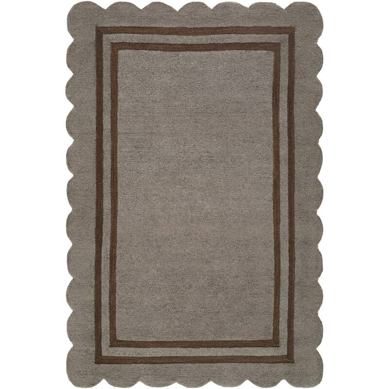 Livabliss Scalloped Modern & Contemporary Area Rug