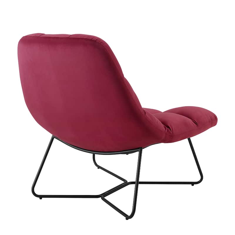 Corvus Ferrell Velvet Accent Lounge Chair