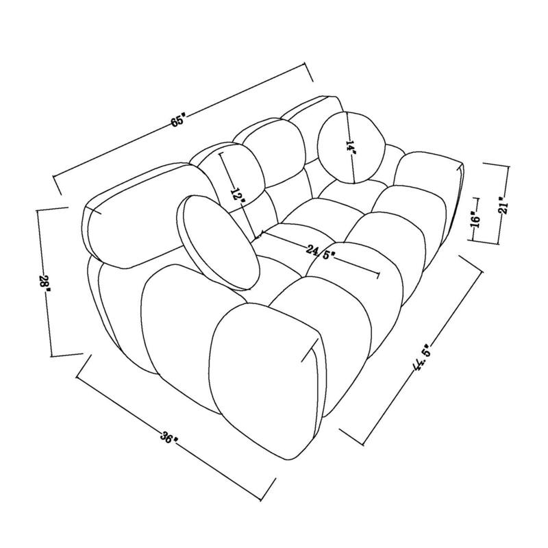 Modern ergonomic marshmallow sofa for living room