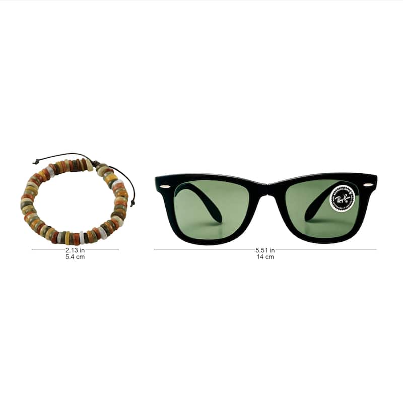 Handmade Cotton 'Seasonal Effects' Jade Quartz Bracelet (Thailand) - Green - 7'6" x 9'6" - Green - Tri-Color - 7'6" x 9'6" - Over 9 Inches - Multi