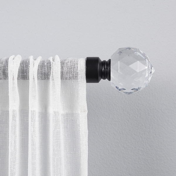 Shop Ati Home Crystal Ball 1 Curtain Rod And Finial Set Overstock 18573362