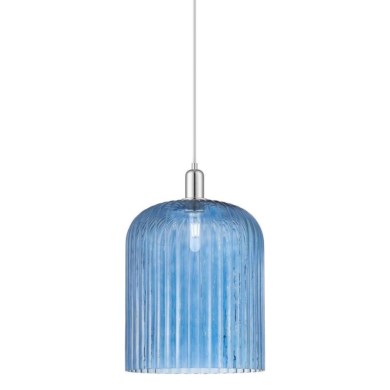 Innovations Lighting 716-1P-18-12 Bridal Veil Pendant Bridal Veil 12" - Polished Chrome / Blue
