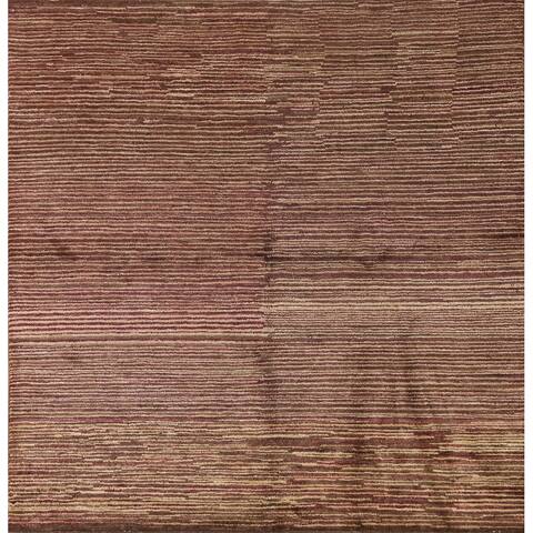 Modern Gabbeh Kashkoli Wool Area Rug Hand-knotted Home Decor Carpet - 6'0" x 6'0" Square