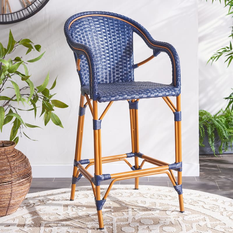 SAFAVIEH xiomara 30-inch Bar Stool - 23Wx26Dx47H - Navy