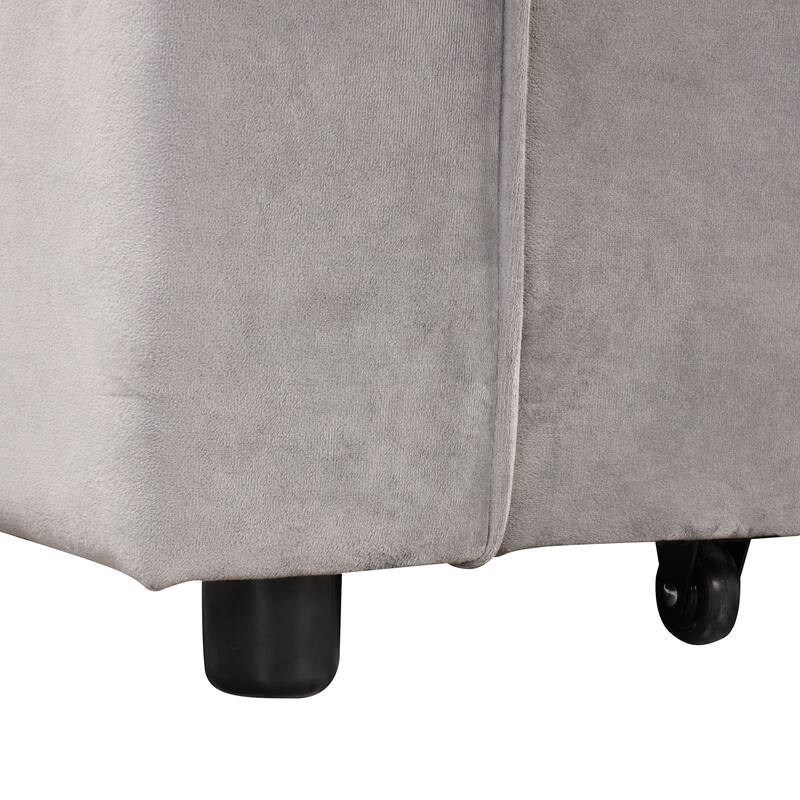 Multi functional Sofa Bed with Cup Holder and USB Port for Living Room