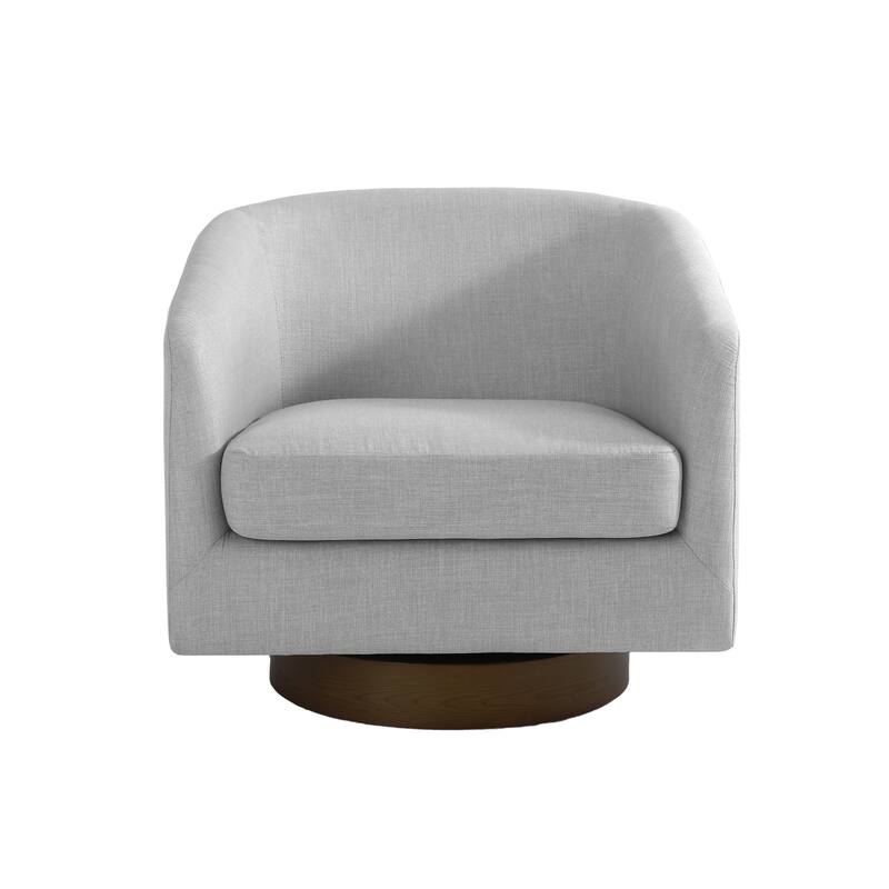 31.1'' W Modern Barrel Swivel Accent Chair