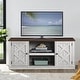 preview thumbnail 3 of 15, Farmhouse Two-tone 54-inch TV Stand Off-White