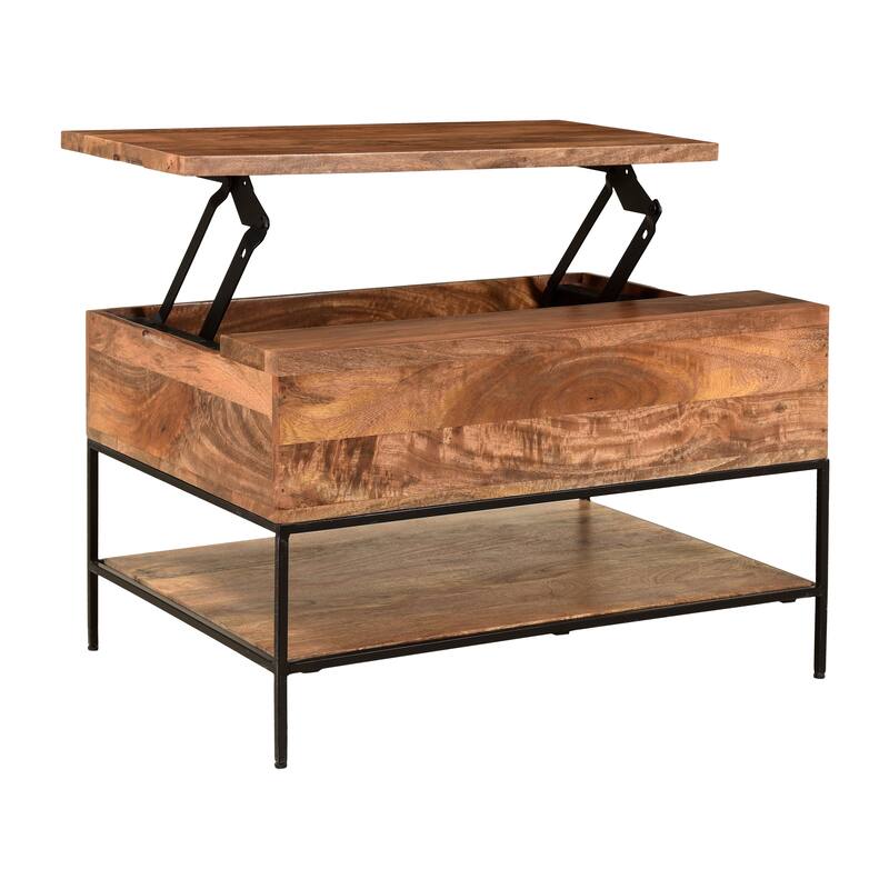 Elk Home Carey Natural Wood 30 Inch Wide Coffee Table