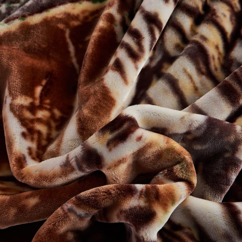 2 Ply Tiger Reversible Mink Blanket