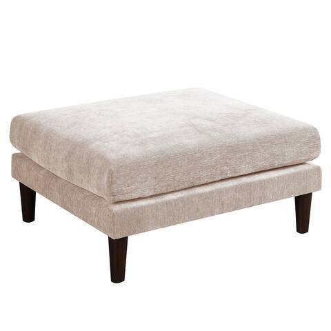 Rectangle Ottoman with Tapered Legs