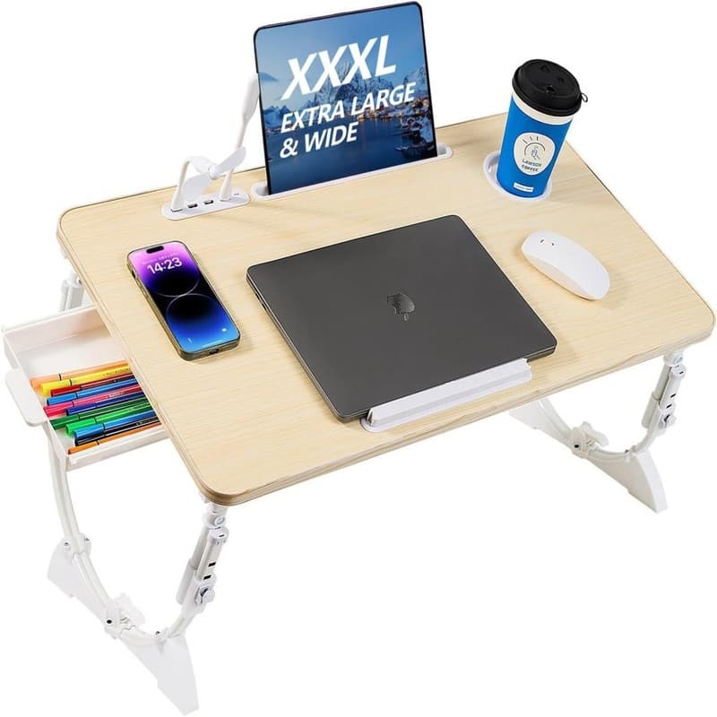 Adjustable Laptop Bed Desk - Maple