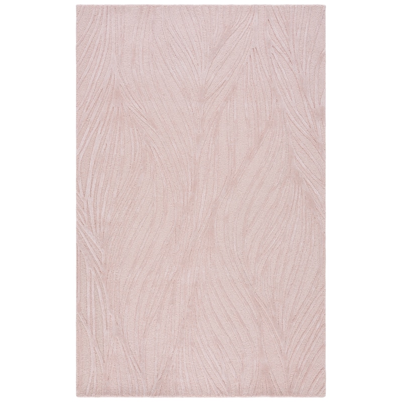 SAFAVIEH Handmade Glamour Fortunata Contemporary Wool Rug - 4' x 6' - Light Pink/Ivory