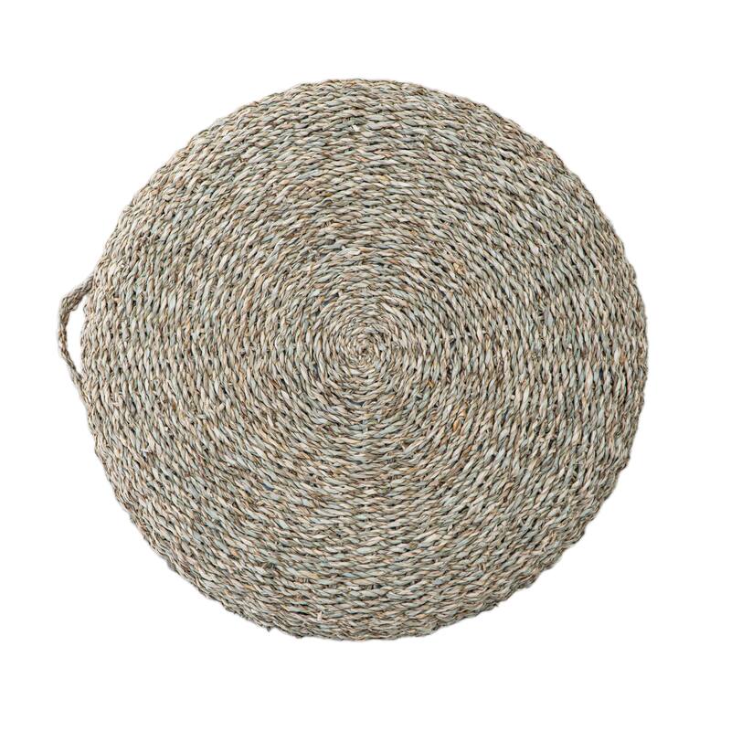 Made4Home Cera Round Natural Woven Accent Ottoman Pouf