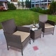 preview thumbnail 24 of 49, Pheap Outdoor 3-piece Cushioned Wicker Bistro Set by Havenside Home