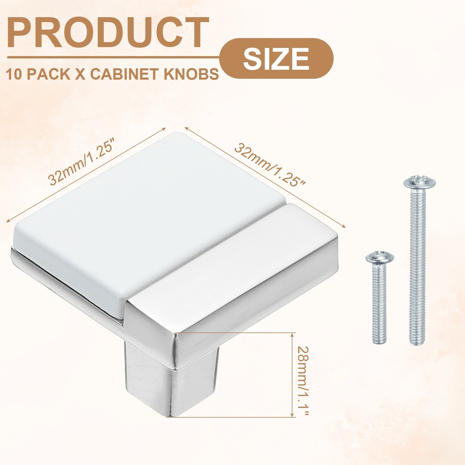 Cabinet Knobs, Kitchen Cabinet Pulls Single Hole Dresser Handle for Bedroom Dresser